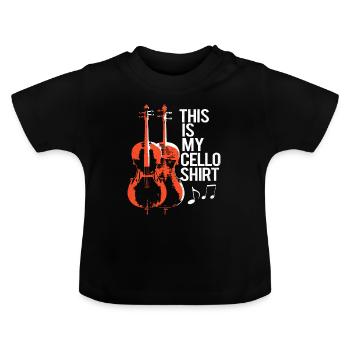 Cello - Baby Organic T-Shirt with Round Neck - black - Front