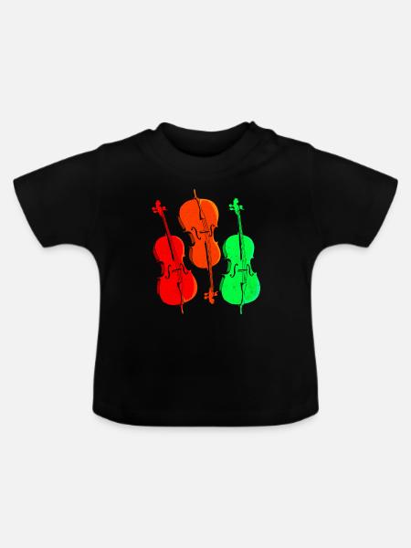 Cello - Baby Bio-T-Shirt mit Rundhals - Schwarz