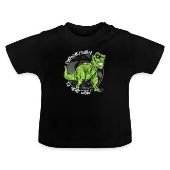 Costume T-Rex Tyrannosaurus Dino Boy Cadeau - T-shirt bio col rond Bébé - noir - Devant