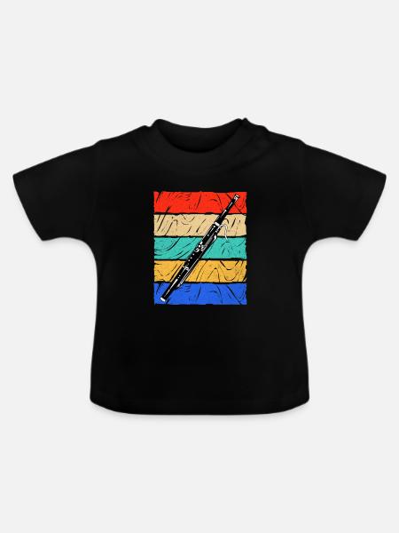 Fagott - Økologisk T-shirt til baby, rund hals - sort