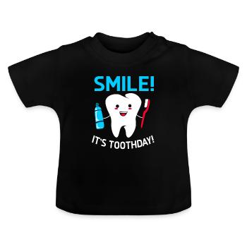 Dentist Gift Dentist Dentist Dentist - Baby Organic T-Shirt with Round Neck - black - Front