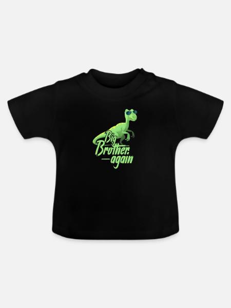 Grosser Bruder - Baby Bio-T-Shirt mit Rundhals - Schwarz