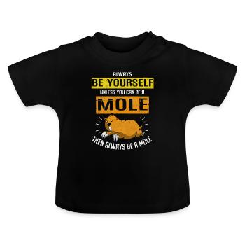Mole - Baby Organic T-Shirt with Round Neck - black - Front