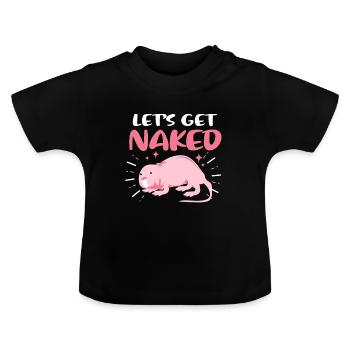 Naked Mole Rodent East Africa Sand Graves Gift - Baby Organic T-Shirt with Round Neck - black - Front
