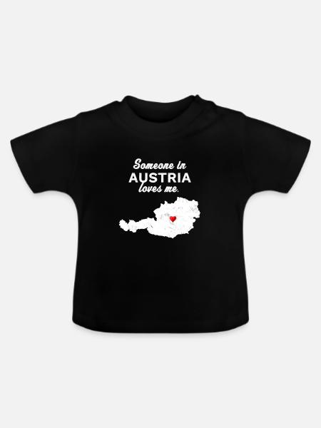 Long-distance relationship or reconciliation, love in Austria - Baby Organic T-Shirt with Round Neck - black