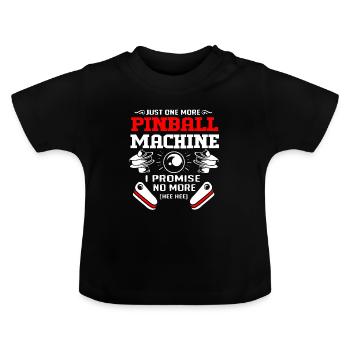 Pinball Pinball Pinball Machine Pinball Lever Game - Baby Organic T-Shirt with Round Neck - black - Front