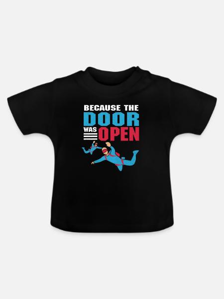 Fallschirmsport - Baby Bio-T-Shirt mit Rundhals - Schwarz