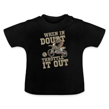 Motoball Step on the Gas with Motocross Moto Ball Gift - Baby Organic T-Shirt with Round Neck - black - Front
