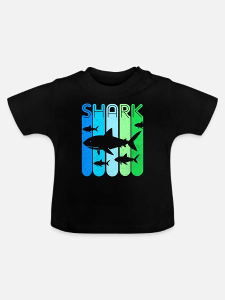Hai - Baby Bio-T-Shirt mit Rundhals - Schwarz