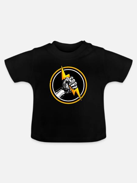 Elektriker - Baby Bio-T-Shirt mit Rundhals - Schwarz
