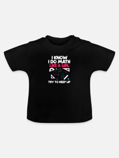 Mathe - Baby Bio-T-Shirt mit Rundhals - Schwarz