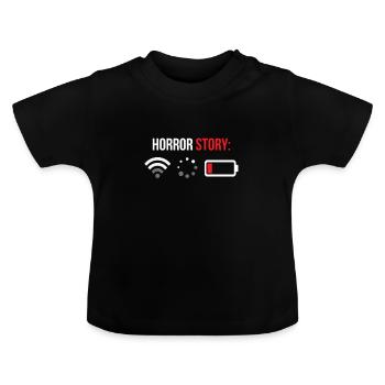 Wifi - Horror Story - Baby Bio-T-Shirt mit Rundhals - Schwarz - Vorne
