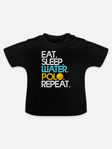 Wasserball - Baby Bio-T-Shirt mit Rundhals - Schwarz