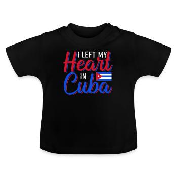 Kuba - Baby Bio-T-Shirt mit Rundhals - Schwarz - Vorne