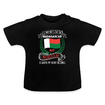 Madagascar - T-shirt bio col rond Bébé - noir - Devant