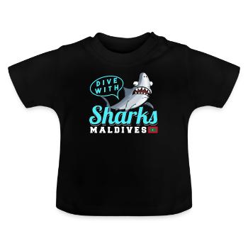 Malediven - Baby Bio-T-Shirt mit Rundhals - Schwarz - Vorne