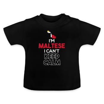 Malte - T-shirt bio col rond Bébé - noir - Devant