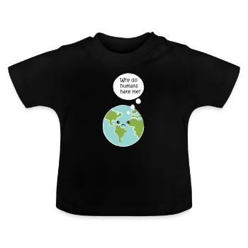 Umwelt - Baby Bio-T-Shirt mit Rundhals - Schwarz - Vorne