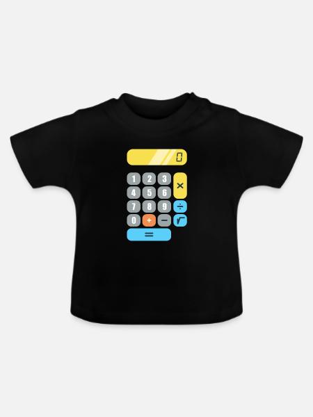 Mathe - Baby Bio-T-Shirt mit Rundhals - Schwarz