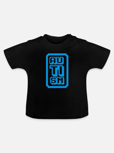Autismus - Baby Bio-T-Shirt mit Rundhals - Schwarz