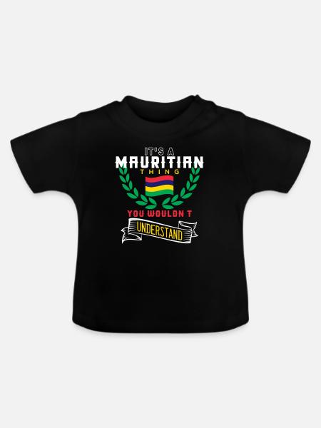 Ile Maurice - T-shirt bio col rond Bébé - noir