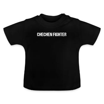 Combattant tchétchène - T-shirt bio col rond Bébé - noir - Devant
