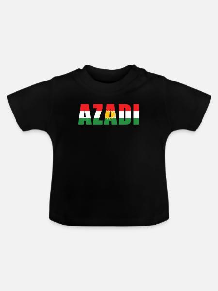 Kurdistan Kurdisch Flagge Kurden - Økologisk T-shirt til baby, rund hals - sort
