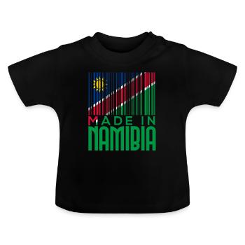 Namibia - Baby Organic T-Shirt with Round Neck - black - Front