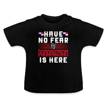 Panama - Baby Bio-T-Shirt mit Rundhals - Schwarz - Vorne