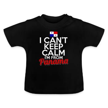 Panama - Baby Bio-T-Shirt mit Rundhals - Schwarz - Vorne