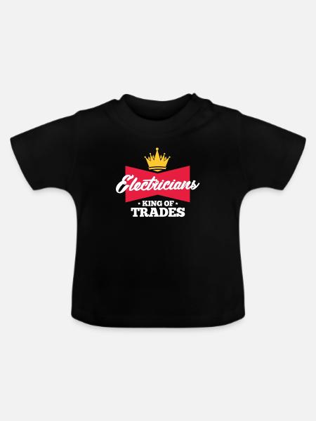 Elektriker - Baby Bio-T-Shirt mit Rundhals - Schwarz
