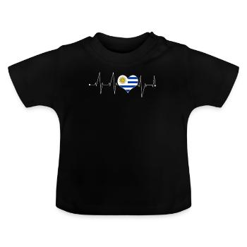 Uruguay - T-shirt bio col rond Bébé - noir - Devant