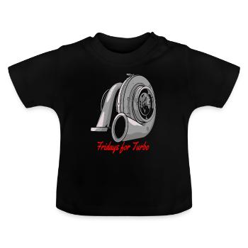 Vendredi pour Turbo - T-shirt bio col rond Bébé - noir - Devant