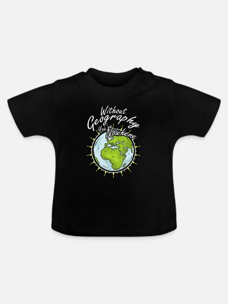 Geography Geografie Geschenk Idee - Baby Bio-T-Shirt mit Rundhals - Schwarz