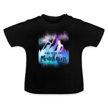 alpinisme - T-shirt bio col rond Bébé - noir - Devant