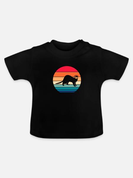 Frettchen - Baby Bio-T-Shirt mit Rundhals - Schwarz