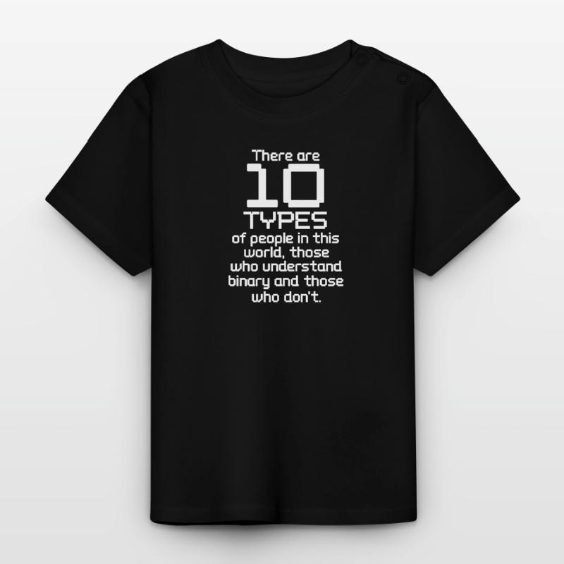Binary code programmer computer nerd gift Baby Organic T-Shirt with Round Neck