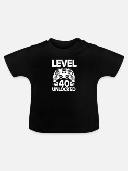 Level 40 - Baby Bio-T-Shirt mit Rundhals - Schwarz