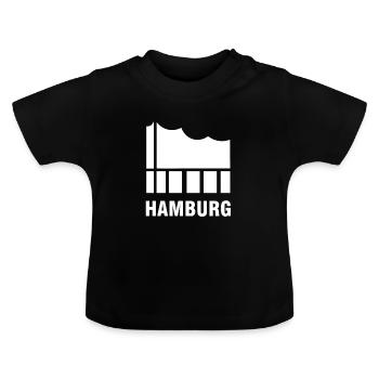 The concert hall of the Elbphilharmonie - Baby Organic T-Shirt with Round Neck - black - Front