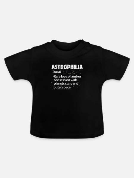 Astronomie - Baby Bio-T-Shirt mit Rundhals - Schwarz