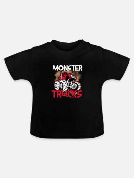 Monstertruck - Baby Bio-T-Shirt mit Rundhals - Schwarz