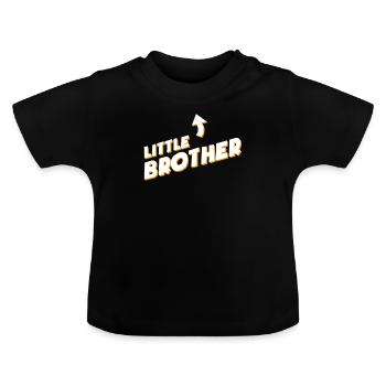 Petit frère - T-shirt bio col rond Bébé - noir - Devant