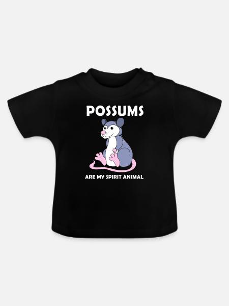 Opossum - Baby Bio-T-Shirt mit Rundhals - Schwarz