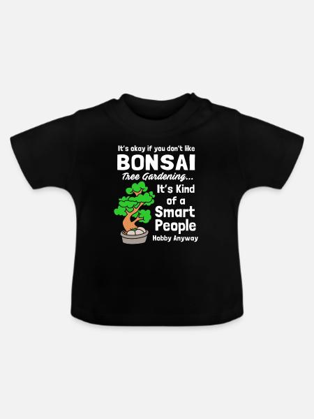 Bonsai Baum - Baby Bio-T-Shirt mit Rundhals - Schwarz