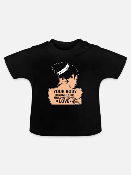 Depression Deppressiv Psyche Therapie Bipolar - Baby Bio-T-Shirt mit Rundhals - Schwarz