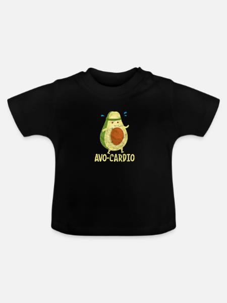 Avocado Cardio - Baby Bio-T-Shirt mit Rundhals - Schwarz