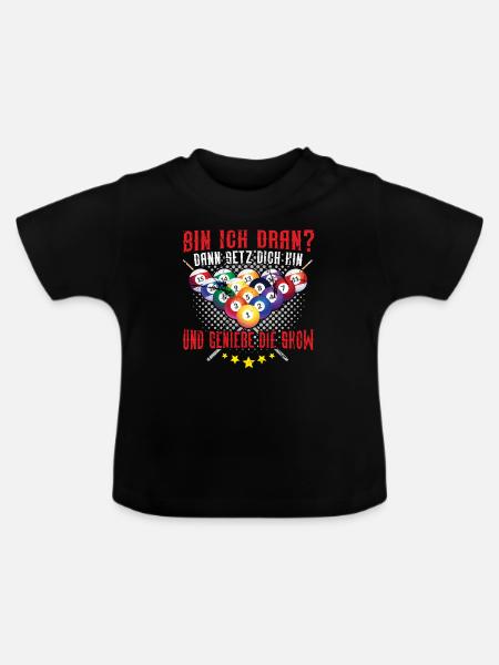 Billard - Baby Bio-T-Shirt mit Rundhals - Schwarz