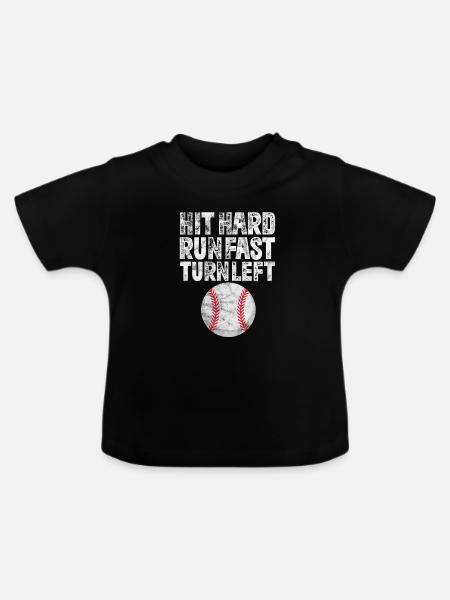 Baseball - Baby Bio-T-Shirt mit Rundhals - Schwarz