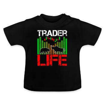 Trader Life Stock Forex Trader - T-shirt bio col rond Bébé - noir - Devant
