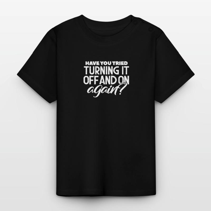 Support technique Computer It Admin Cadeau T-shirt bio col rond Bébé